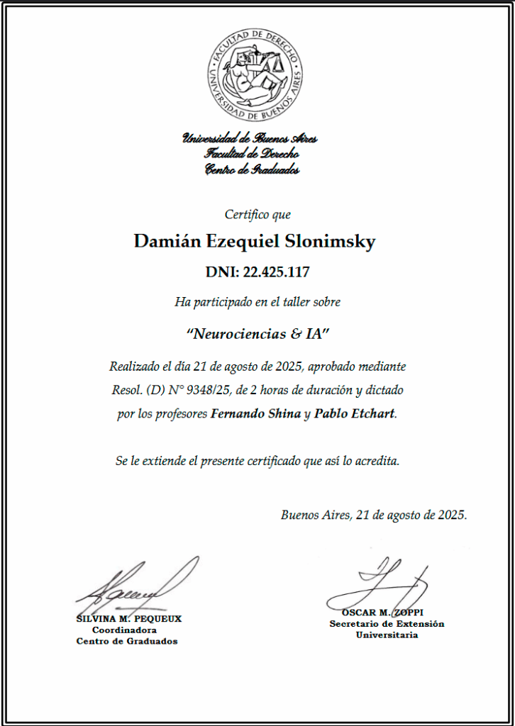 Certificado Curso 21 de agosto de 2025